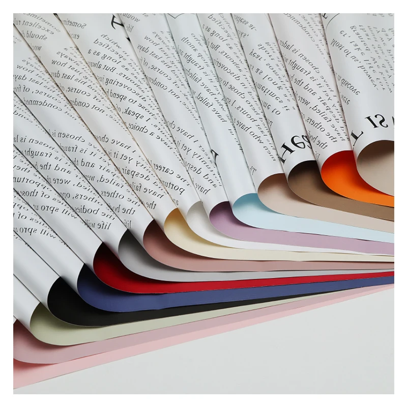 New Fashion Newspaper Style Gift Packaging Fresh Flower Wrapping Paper
