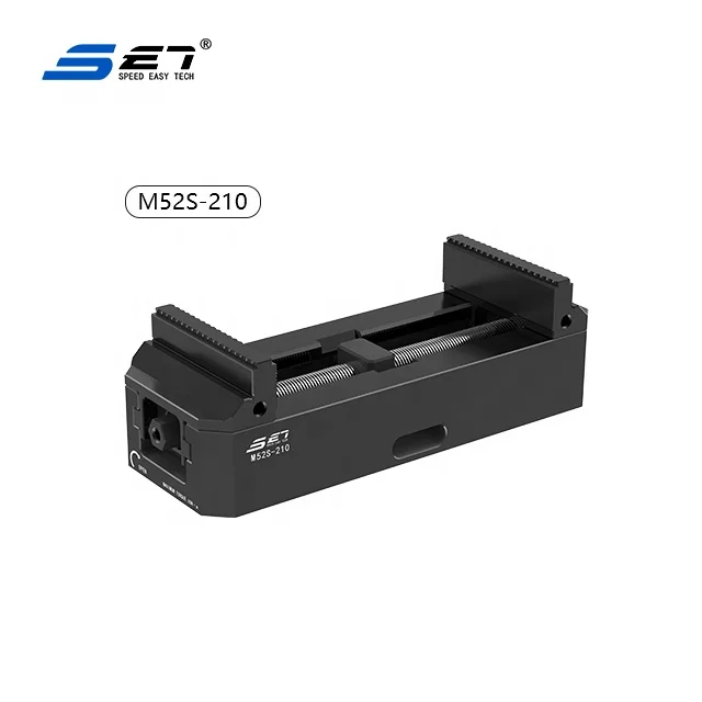 Self-centering cnc vise applied on five-axis machine tool with 52mm manual four-unit positioner for fast switching