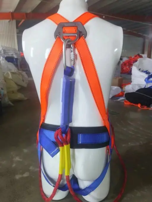 rope access safety belt with harness with double hook climbing full body safety harness for work at height certificates climbing