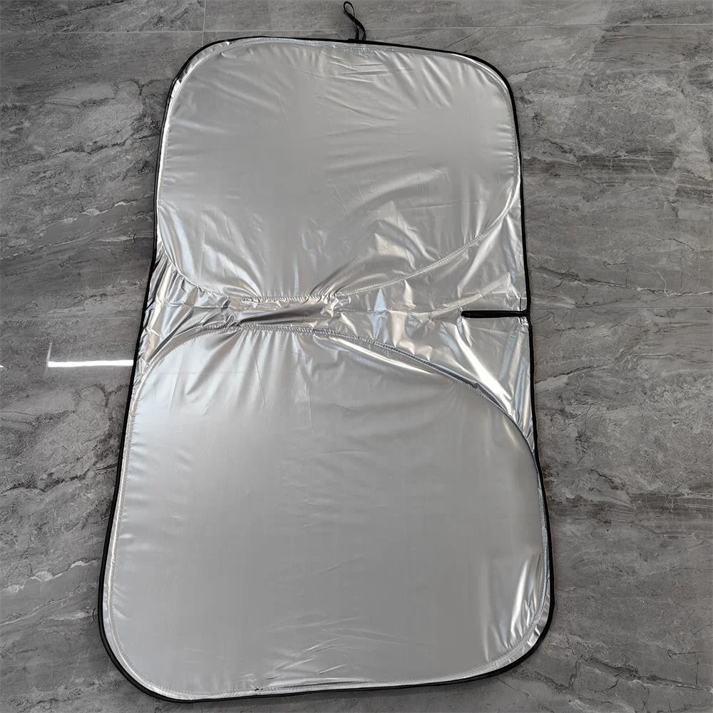 Titanium silver coated car front windshield sunshade