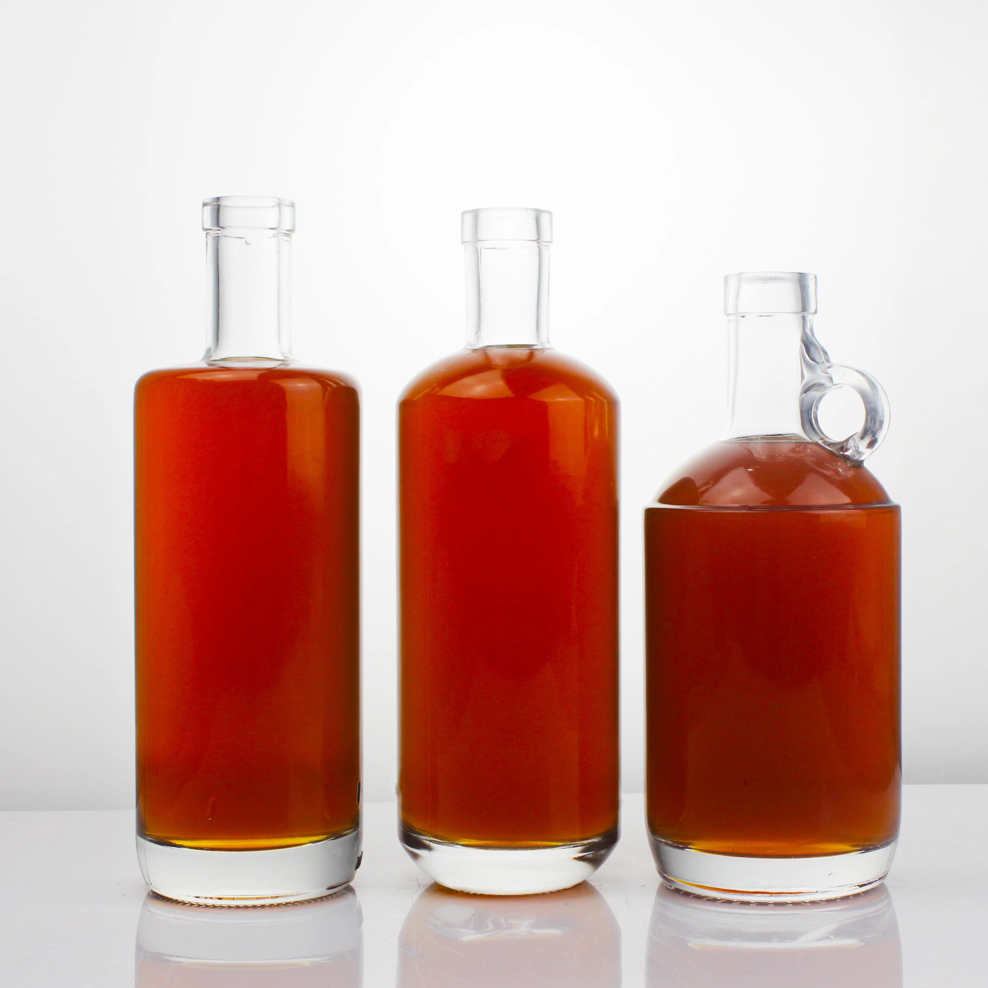 Chinese Clear Glass Bottle Liquor Capacity 1 lt for Whiksy rum Gin