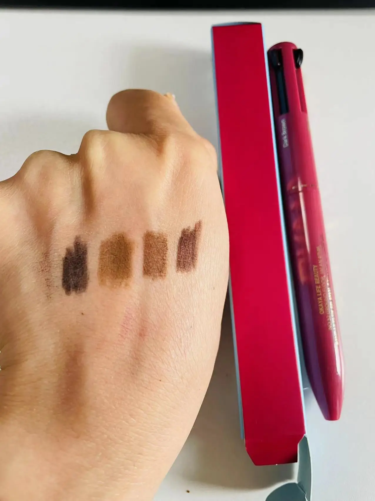 Private Label Hot Selling Makeup 4 Colors Eyebrow Pen 4IN1 Eyebrow Pencil