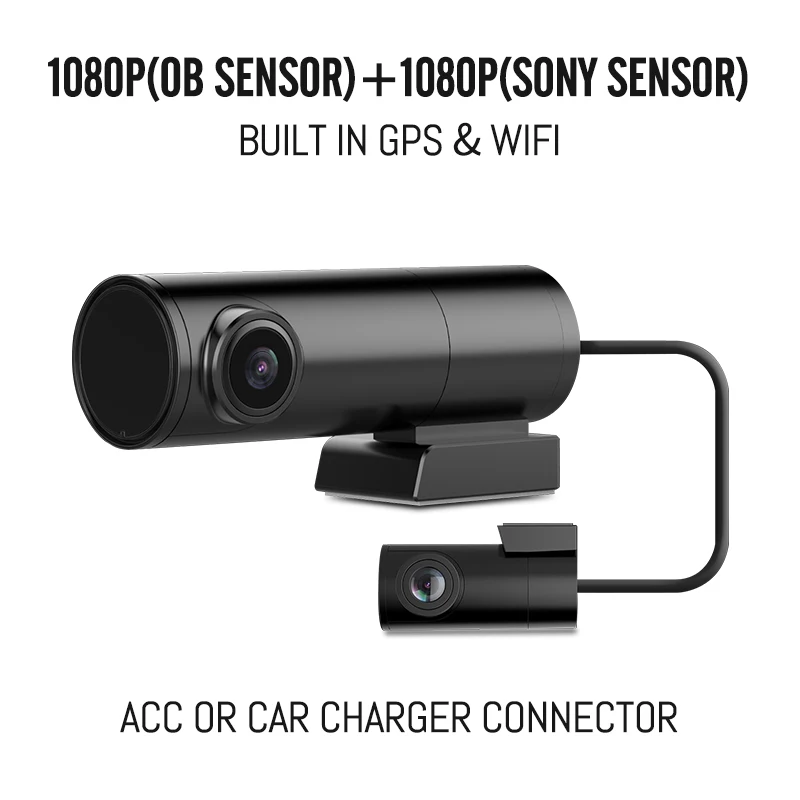  Hi3556 Sony датчик GPS Wifi 1080p двойной объектив Автомобильный видеорегистратор