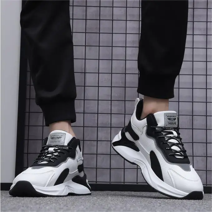 Hot Sell Male New Breathable Sport Running Casual Shoes Mesh Thick Bottom Fashion Jogging Walking Style Shoes Sneaker for Man