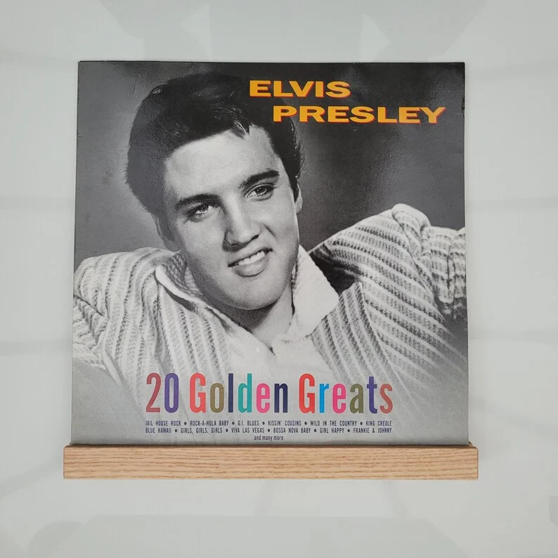 Mountable Now Playing Holder floating modern record player wall mount espresso storage wood vinyl record shelf