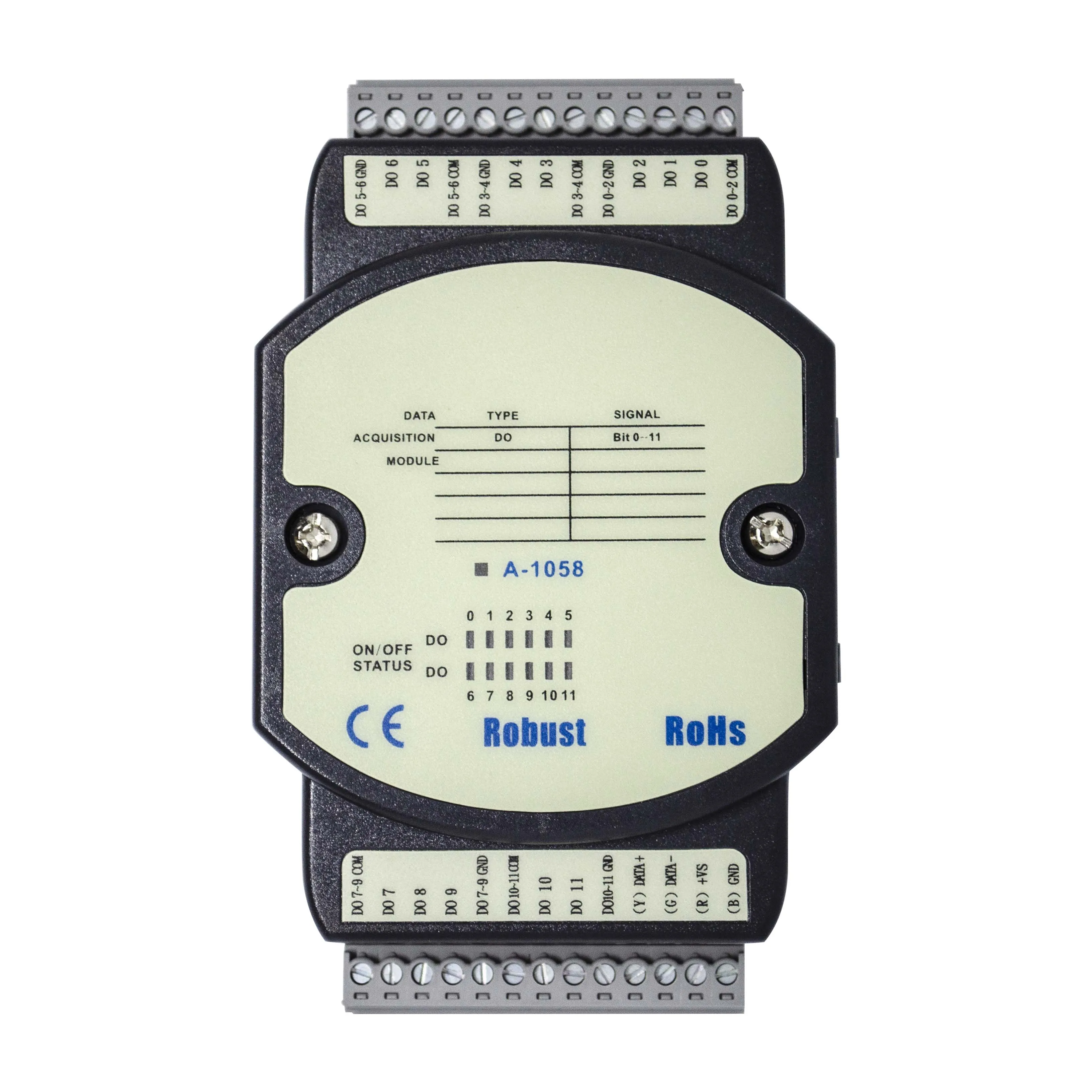 12 DO Digital output, Sink type Remote I/O Module With Modbus RTU RS-485 Port(A-1058)