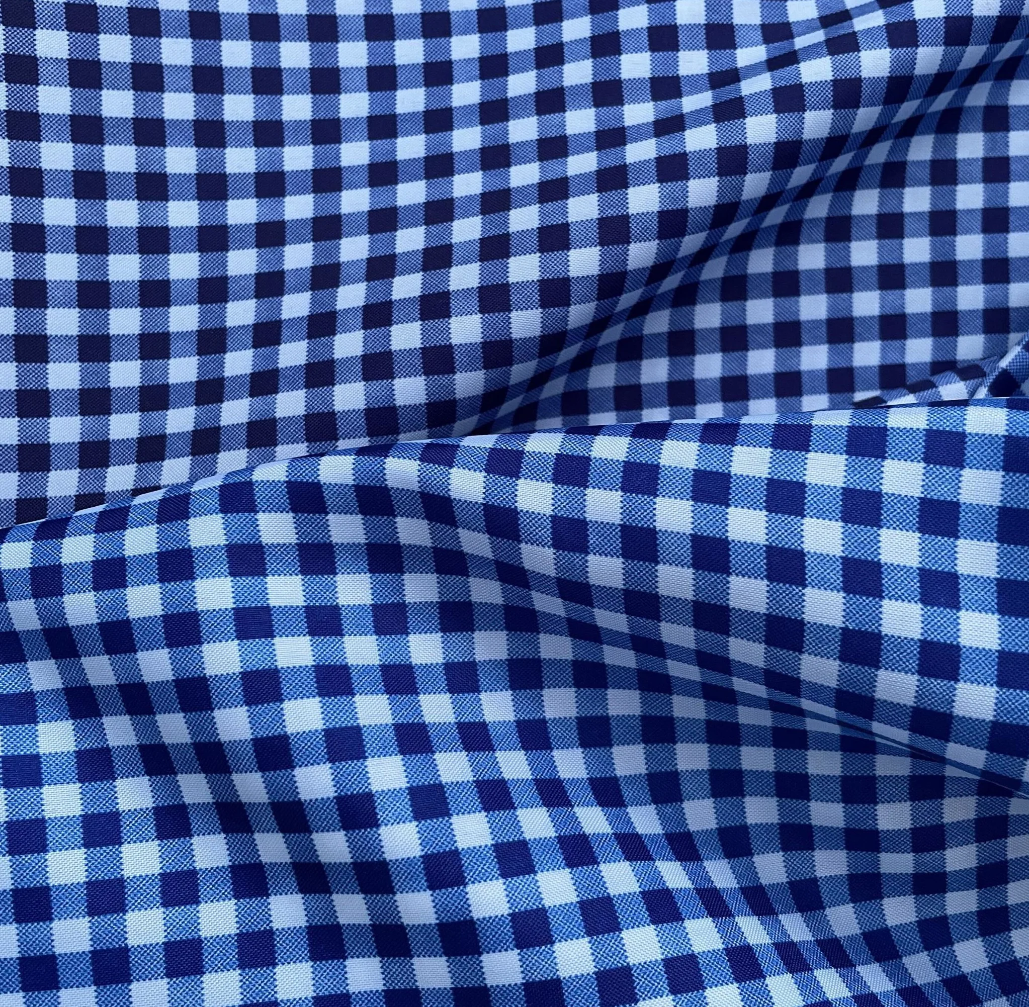 Good Blue Check Style 100% Polyester Taffeta Printed  Factory Cheap Price Lining 170T /180T/190T