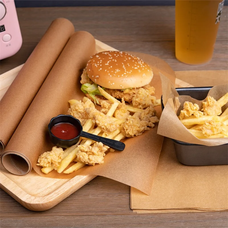 Good Quality Factory Wholesales Printed Food Grade  Parchment Baking  Paper Roll For Baking And Barbecue