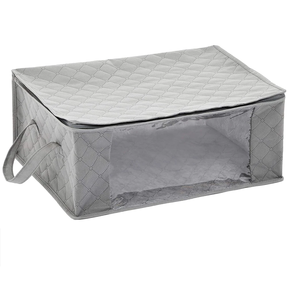 Foldable Storage Bag Organizers, Large Clear Window & Carry Handles, underbed storage bags