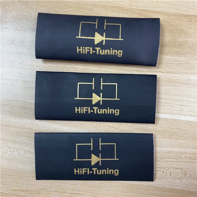 New custom logo printing 2:1 pe heat shrink tubing tube with glue inside