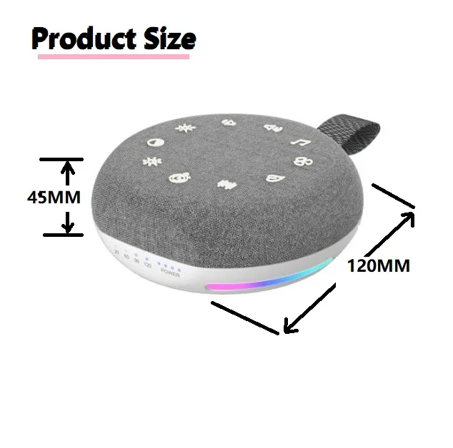 Customized Sounds White Noise Therapy   Sleep Machine with Timer, RGB 7 Colors Night Light for Baby Children Adults