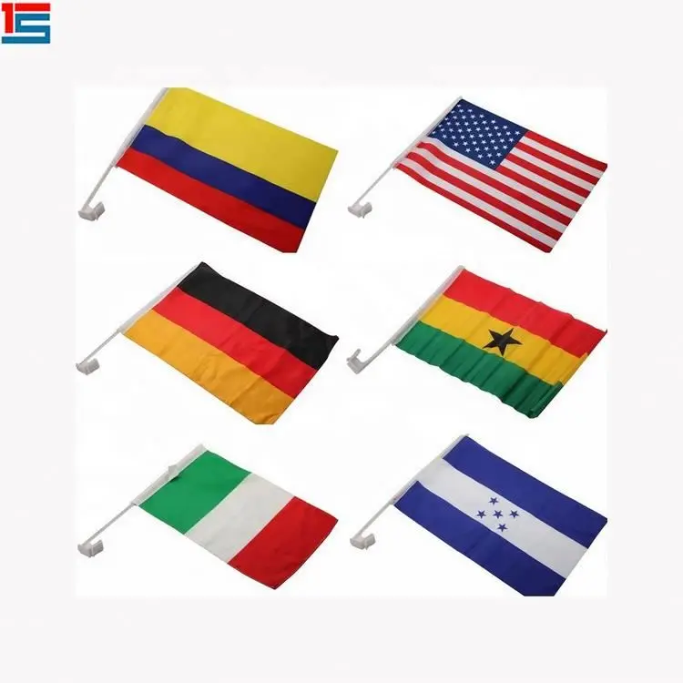 
shanghai suzhou kunshan custom World blank car flags wholesale 