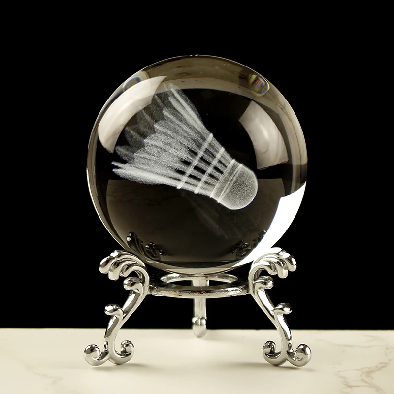 JY Best design custom K9 60mm clear glass 3d laser engraving crystal ball