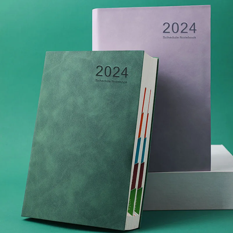 New Custom 2024 Notebook Agenda Daily Weekly Monthly Spiral Organizer A5 Notebook Schedule Agenda Planner