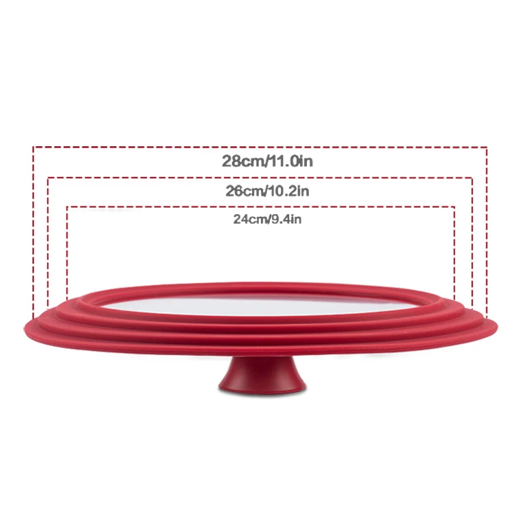New multifunctional universal silicone pot cover Silicone cooking food-grade popular tempered glass cover