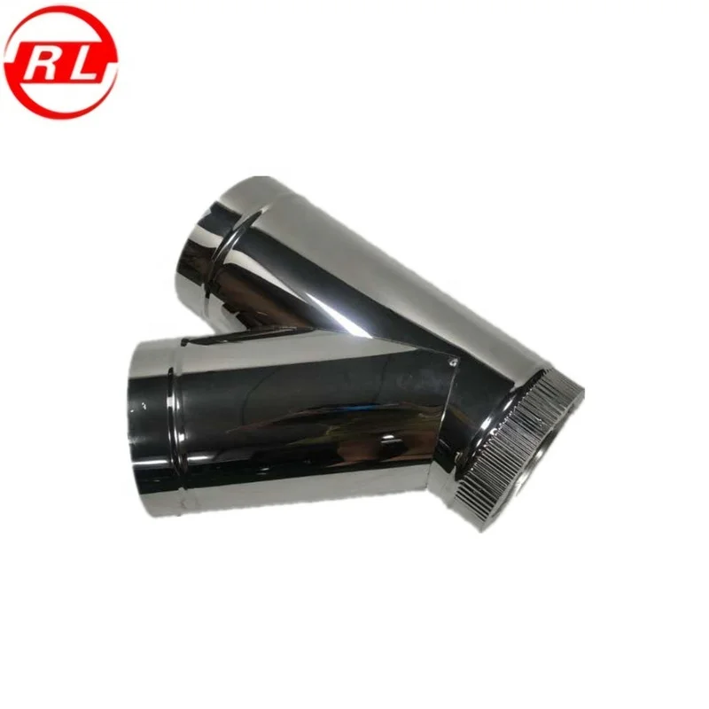 Tee Piece 135 Degree For Twin Wall Insulated Flue Pipe