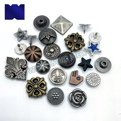 China wholesale brass copper clothing bag hardware accessories decoration rivet button for leather handbag