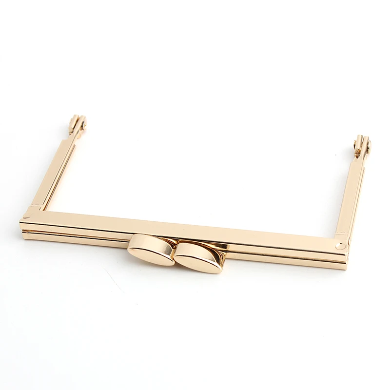 Nolvo World Wholesale Bag Accessories 10*6cm Square Purse Frame Open Channel Purse Frame Wallet Clasp Leather Handle Purse Frame