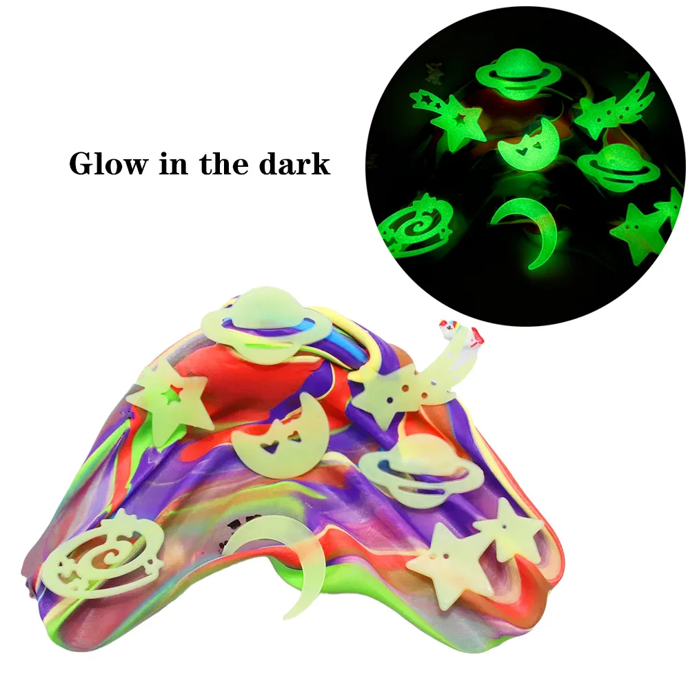 Air Dry Polymer Modeling Butter Fluffy 6 Pack Clay DIY Plasticine Play Dough Luminous Glitter Making Kit Kids Slime