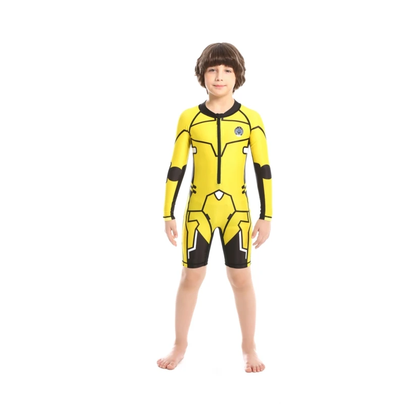 Manufacturer Custom Kids Cute Swimsuits Swimming Clothes Rash Guard Dropshipping Children Boy Long Sleeve Swimwear