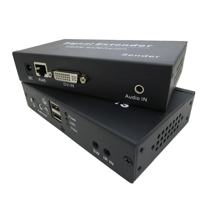 
 DVB-70DUA без задержки DVI на RJ45 KVM hdmi передатчик и приемник с аудио ИК-пульт дистанционного управления 10 Гбит/с, 70 м 4K HDMI, DVI расширитель USB  