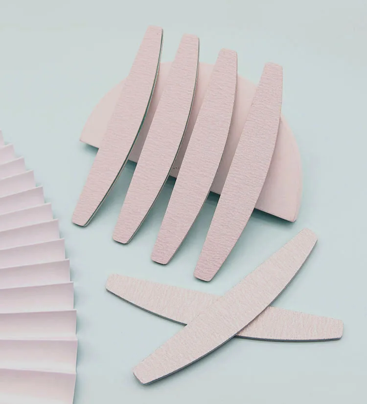 Заказной высокое качество Эмери доска половина Луны Зебра пилка для ногтей