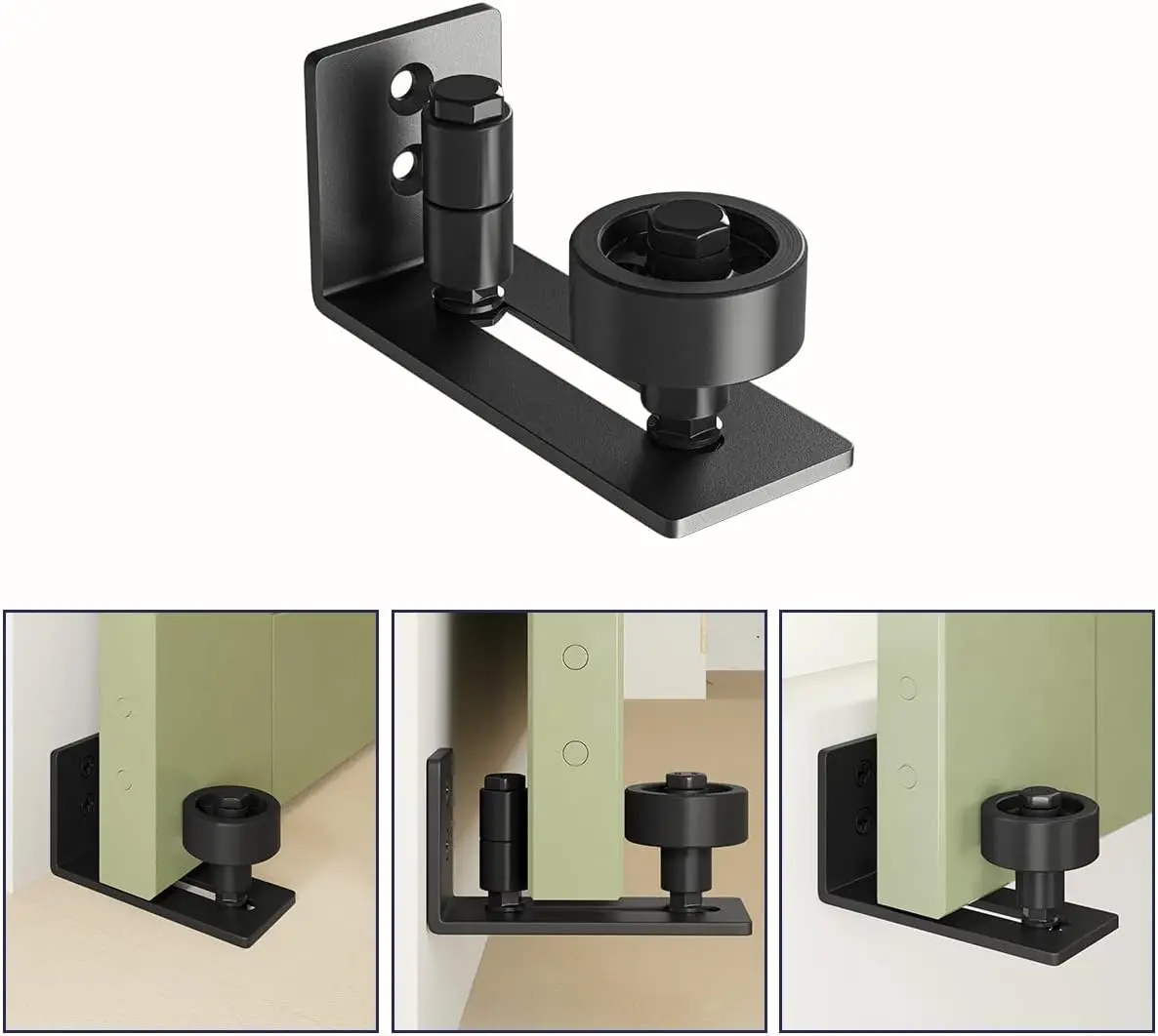Sliding Barn Door Floor Guide Bottom Adjustable Roller 8 Setup Ways Bottom Flat Barn Door Floor Guide Stay Roller