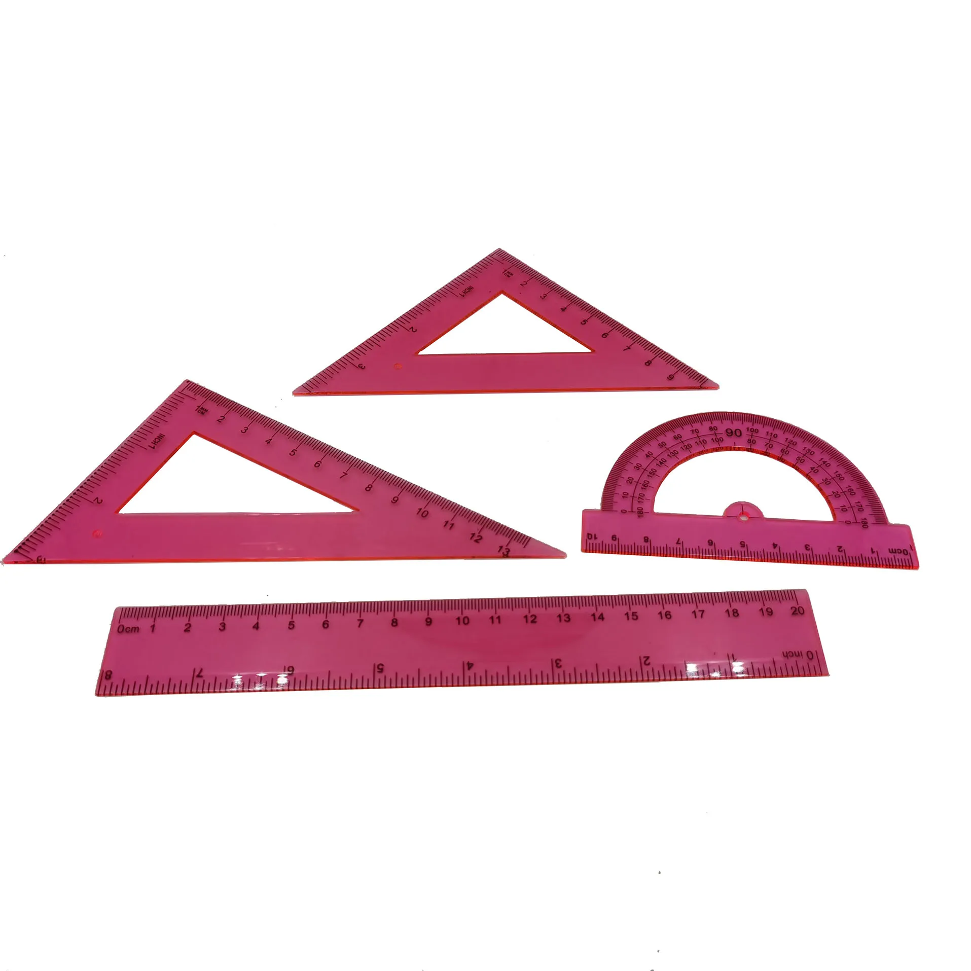 20cm wholesale school geometric ruler set ruler for school