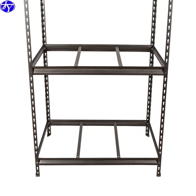 1220*600*2000mm Middle East Market Matt black powder coating steel shelves boltless rivet 4 tyres shelves rack