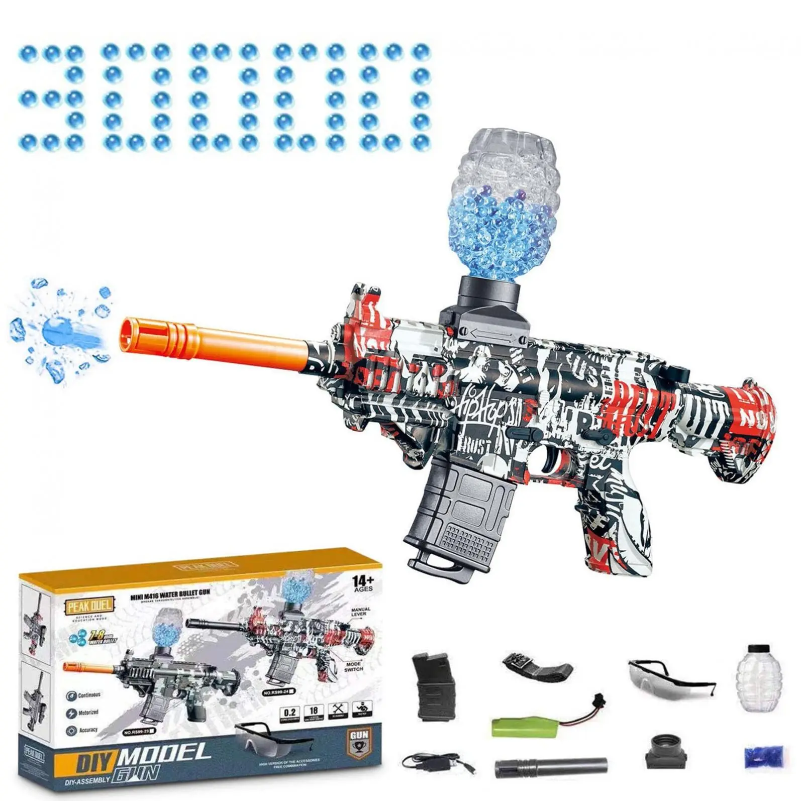 Auto machine water gun for blue Blue Red Yellow Green color