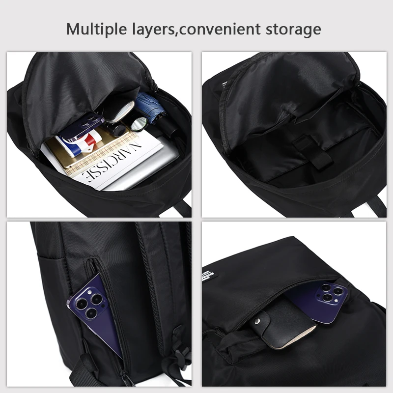 2023 High Quality Ultralight Male Soft Polyester Fashion School Laptop Waterproof Travel Shopping Bags Men Backpack