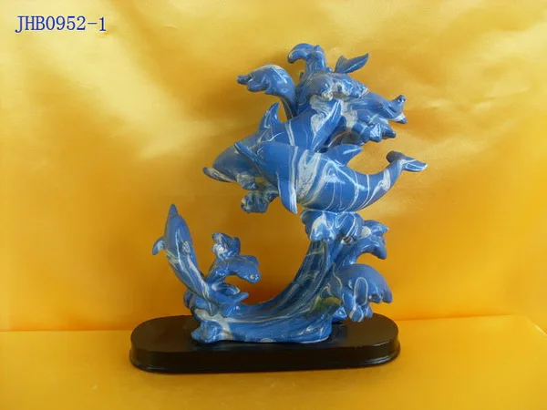 Hot Sale Resin Dolphins Sculpture Customized Marine Life Figurines for Home living Room TV Desk Ornaments