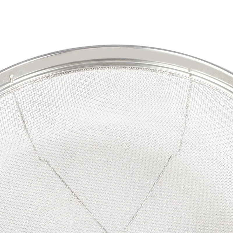 Stainless steel micro perforated colanders strainers with double handle for draining rinsing washing