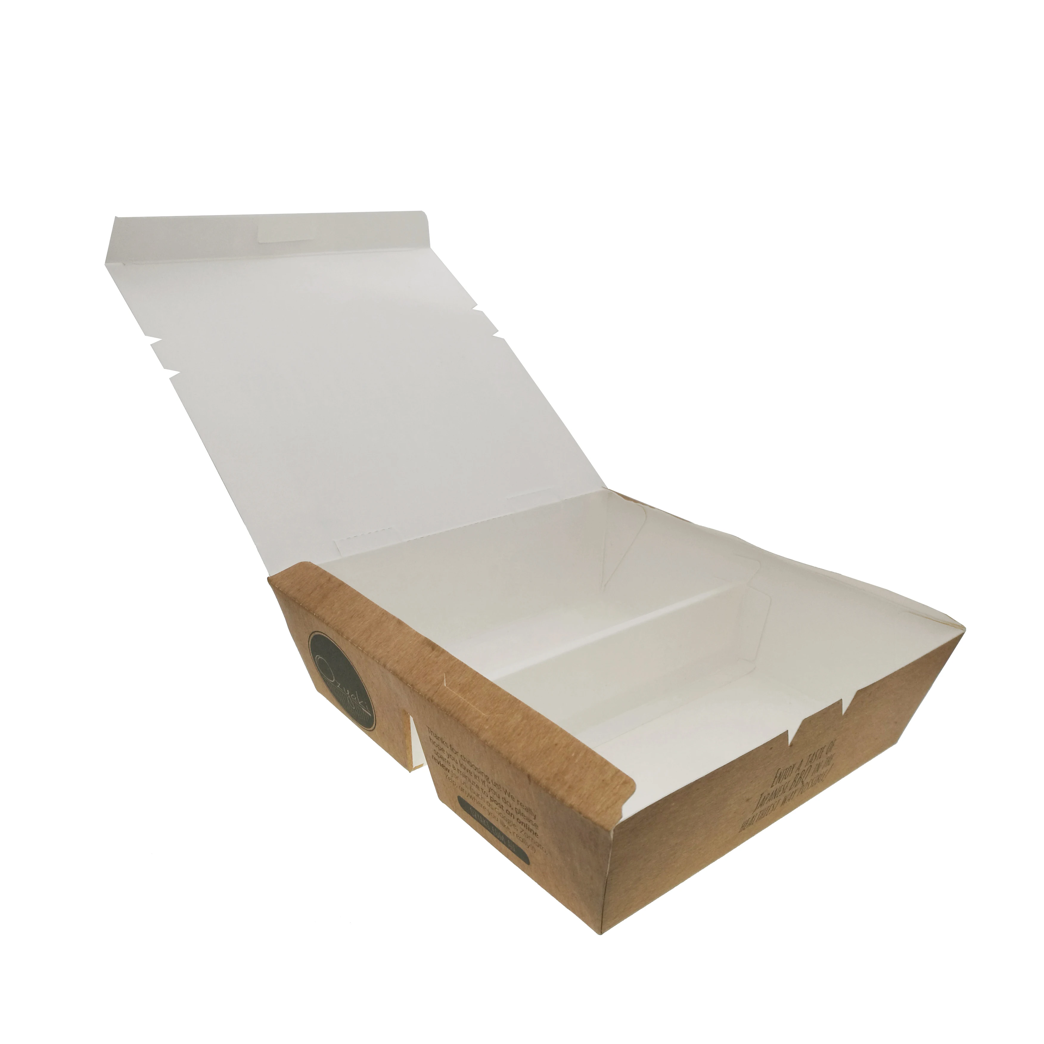 design fast food packaging box 2 3 4 5 sections compartment lunch  kraft paper take away container with lid