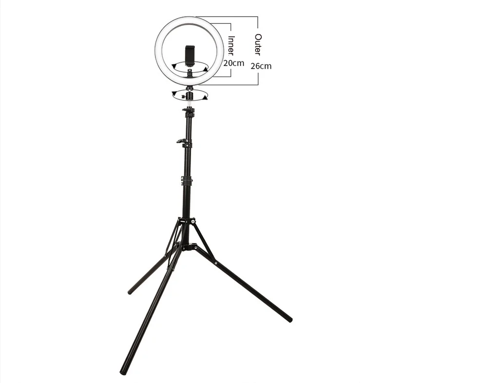 Studio Ring Light Fashion White Led Wedding Makeup Youtube Art Power Item tripod live fill light