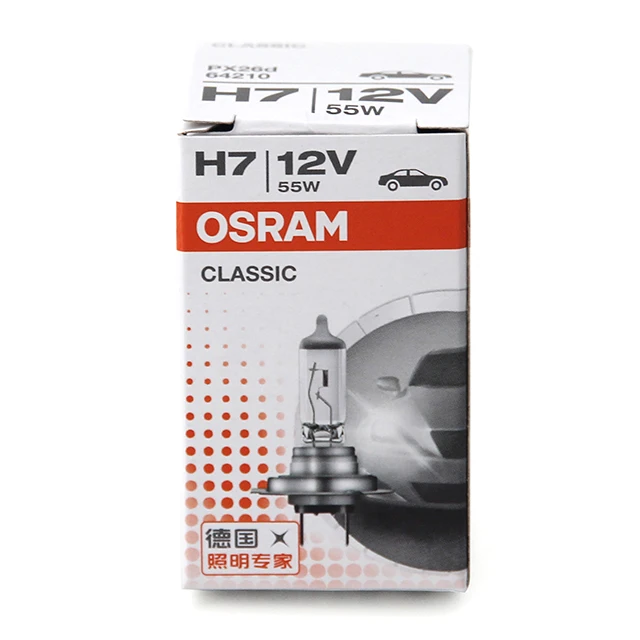 H7 64210 12V 55W PX26d Clear made in China original OSRAM Auto bulbs Halogen headlight