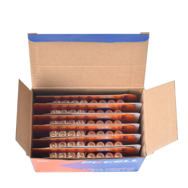 4 pcs/blister card, PKCELL primary dry cell 1.5v lr03 aaa alkaline battery