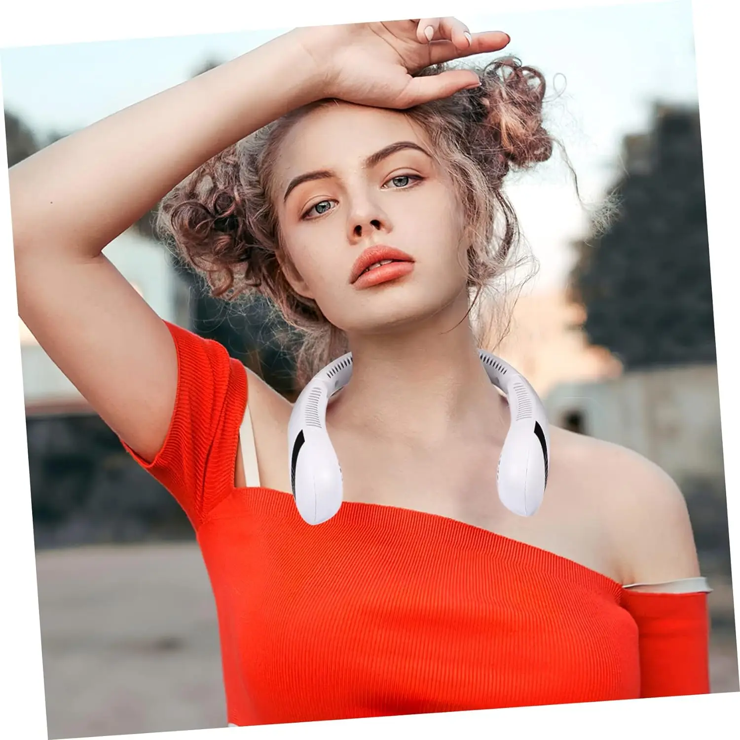 2024 Innovative summer products Bladeless Portable Wireless Turbo Neck Hanging USB Mini rechargeable Fan