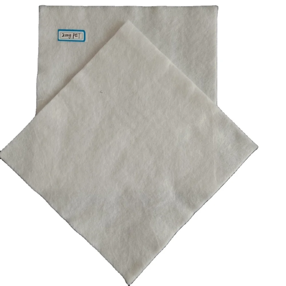 180g m2 Nonwoven Geotextile And Staple Fiber Needle Punched Geotextile Fabric