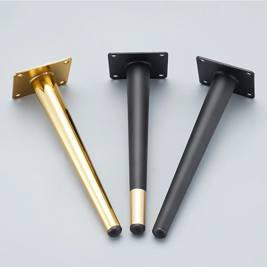 China Factory OEM Sofa Hardware Accessories Chair Component Oblique Cone Steel Bed Legs