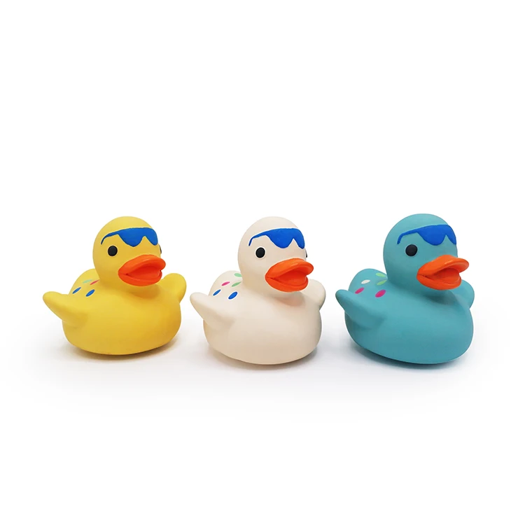 Colorful Floating Duck and Squeaking Shower Toys Rubber Bath Toy