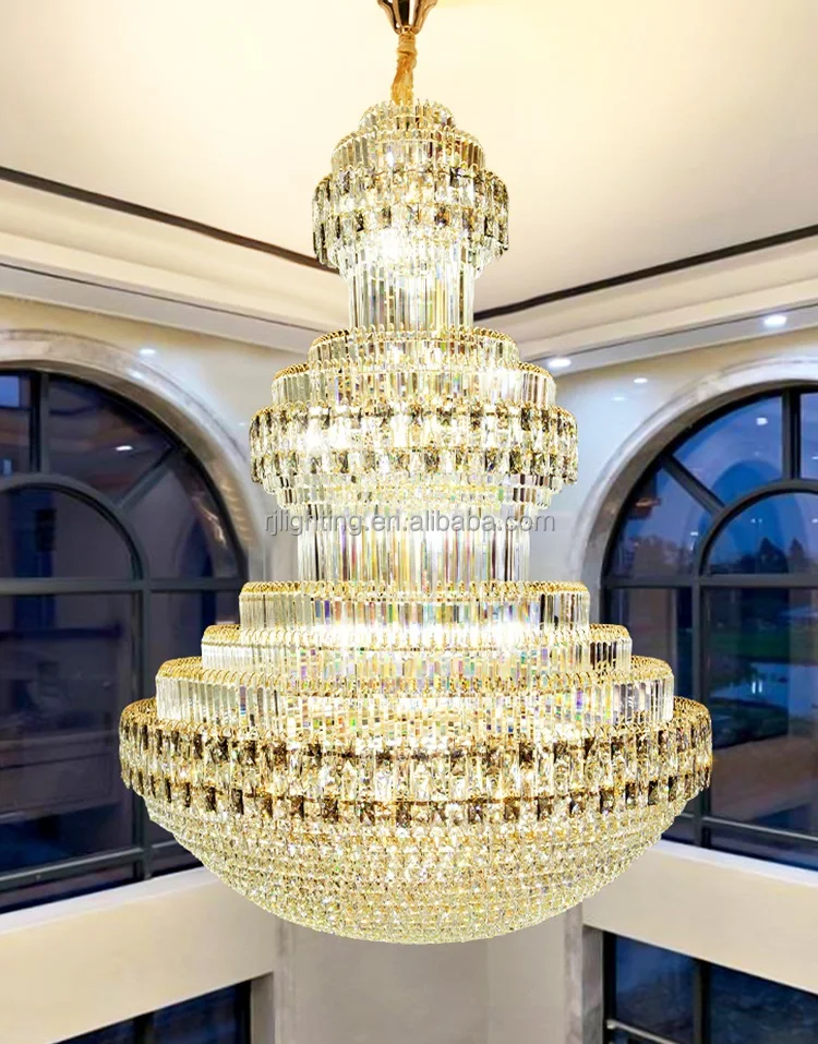 mosque antique large ceiling hanging entrance hall crystal gold hotel chandelier lamps home decor luxury for high ceilings