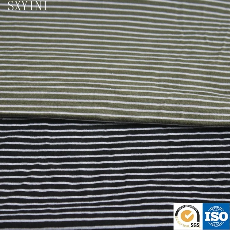 fashion high quality yarn dyed stripe single jersey fabric