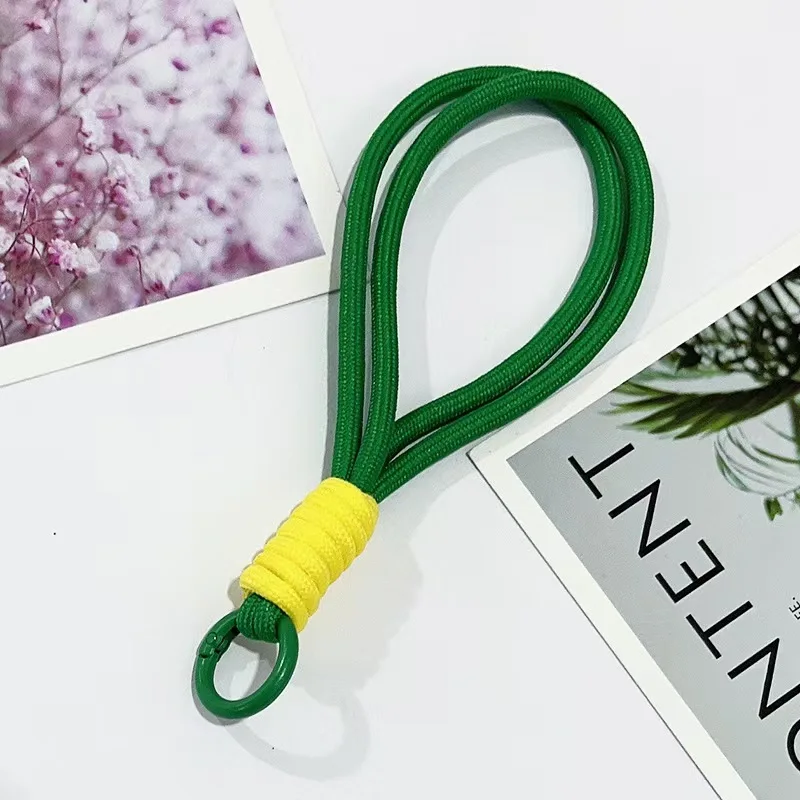 2024 New Style Phone Lanyard Hang Rope Car Key Ring Ornaments Simple Short Handmade Woven Rope Key chain