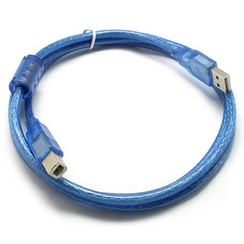 480Mbps USB 2.0 Type A Male to B Male ( AM to BM ) Adapter Converter Short Data Cable Cord for Printer Blue Computer accessories