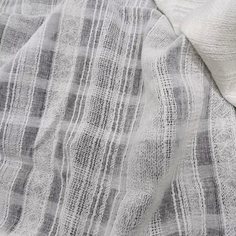 high quality vertical stripe embossed Dobby jacquard 100%cotton fabric for man woman lady for blouse dress pajama sheeting