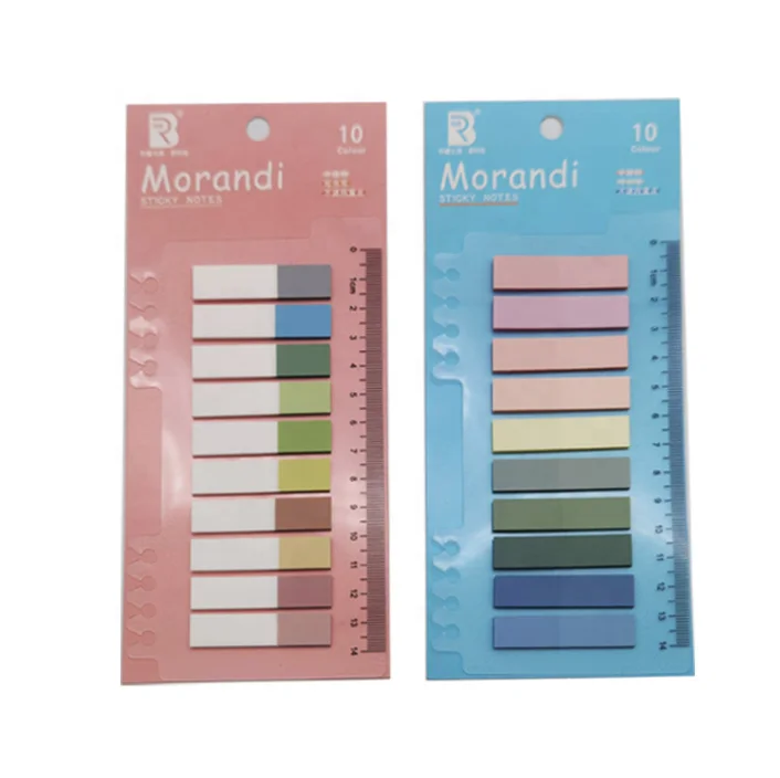 Morandi Sticky Page Marker with Ruler Annotation Tabs