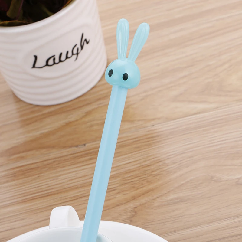 Wholesale Kawaii Long-Eared Rabbit Gel Pens Rollerball 0.5mm Thickness Creative Learning Stationery for School Students