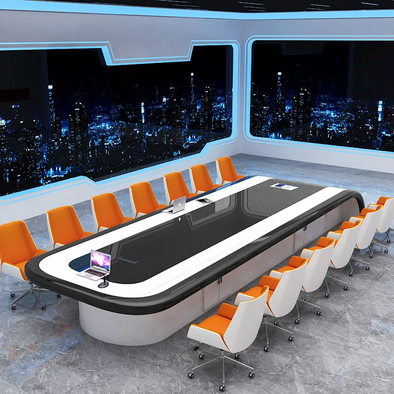 Современный современный набор офисной мебели Простой прямоугольный офисный стол для встреч