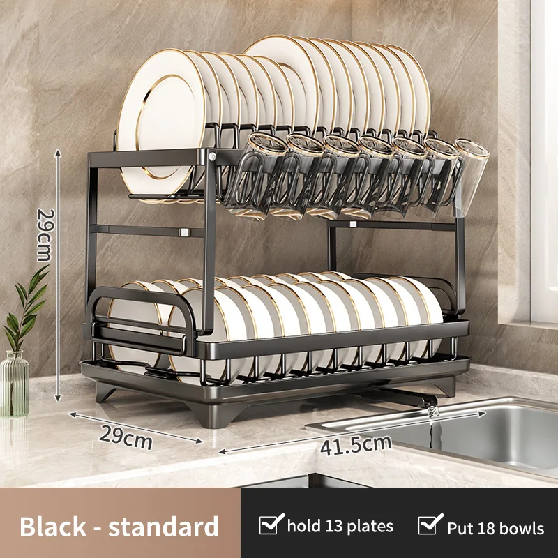 Low cost metal dish rack, multifunctional storage rack, household tableware storage rack